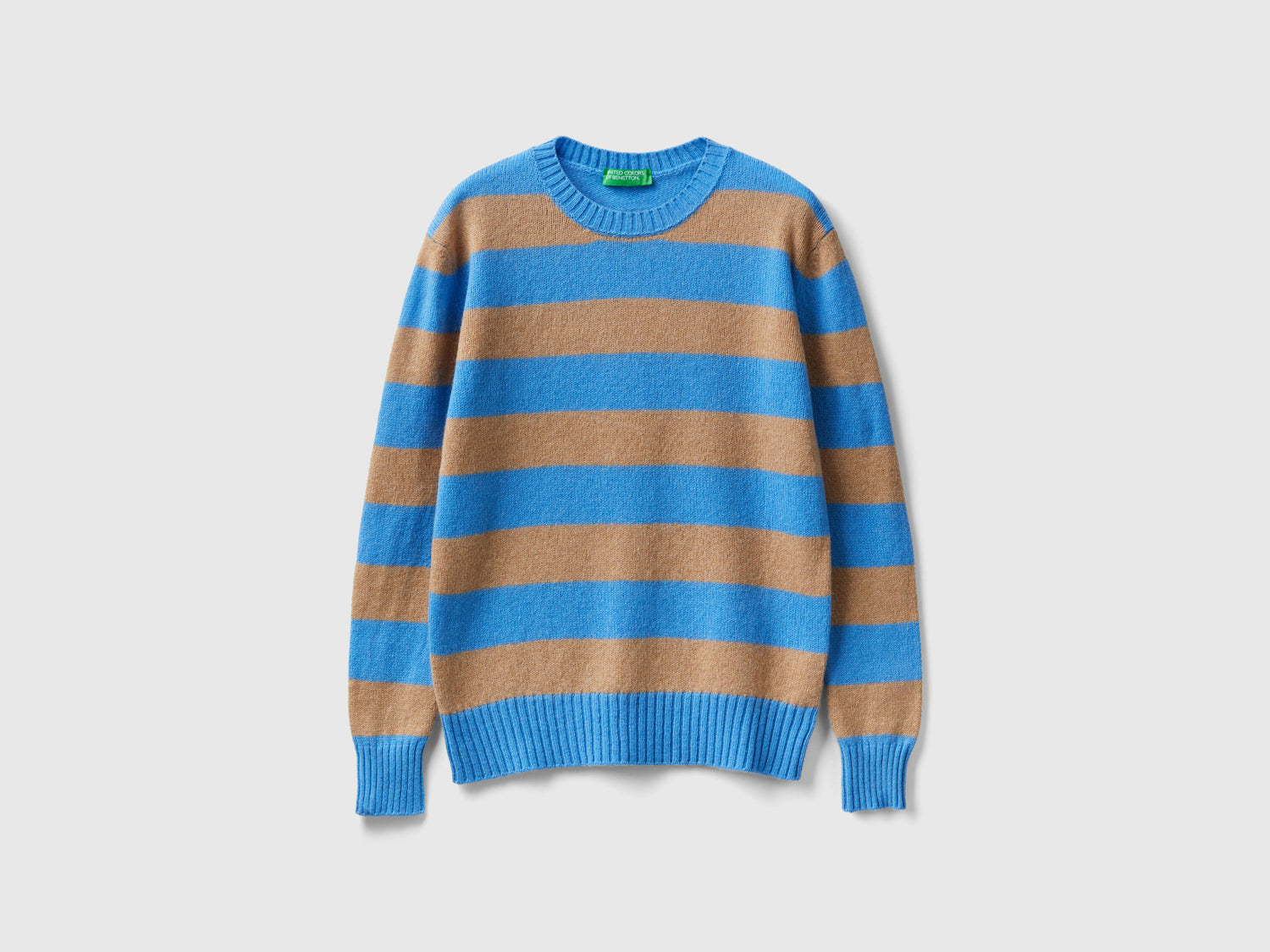 Maglia a righe in pura lana Shetland da donna multi-color | Benetton Outlet