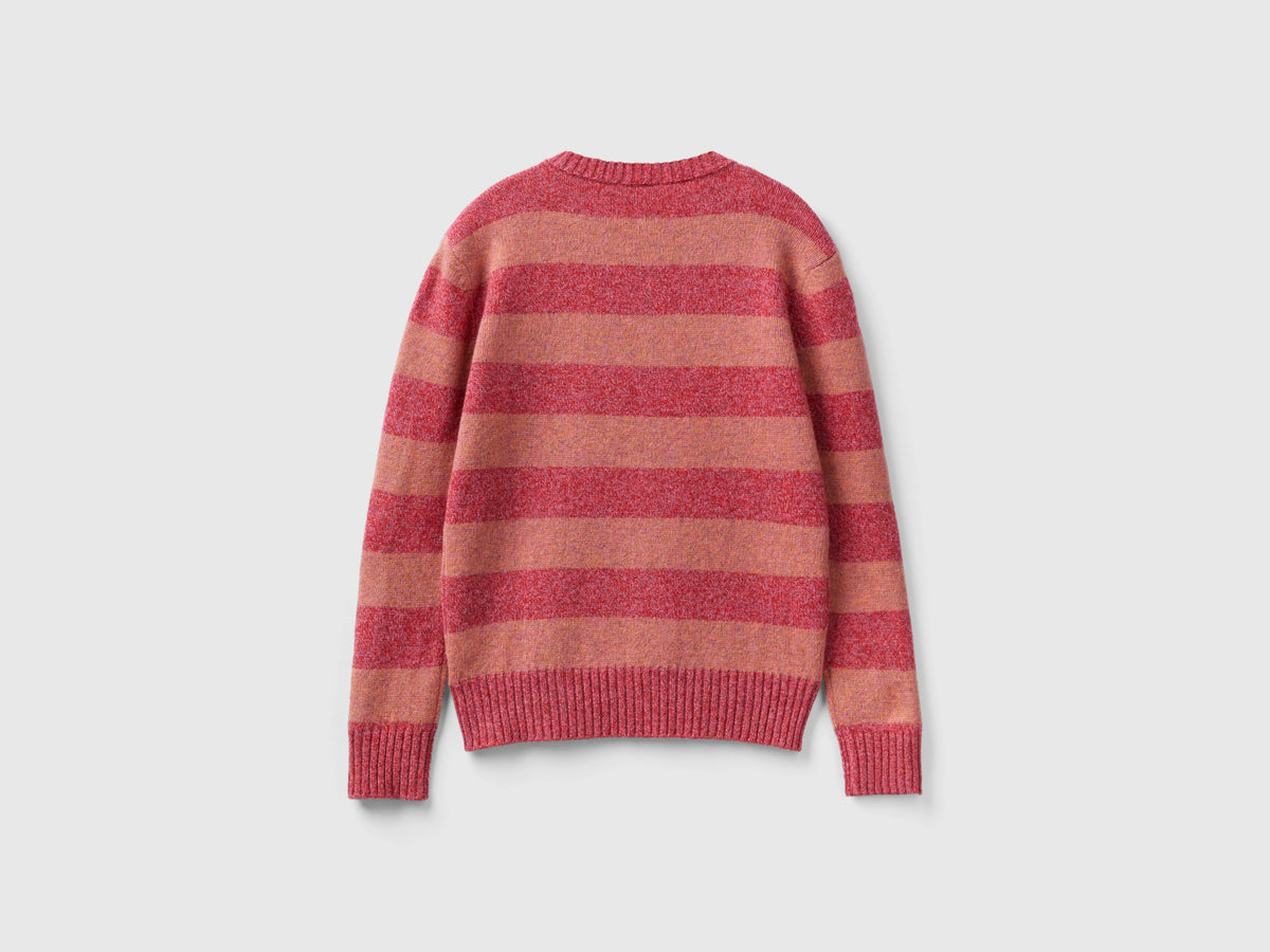 Maglia a righe in pura lana Shetland