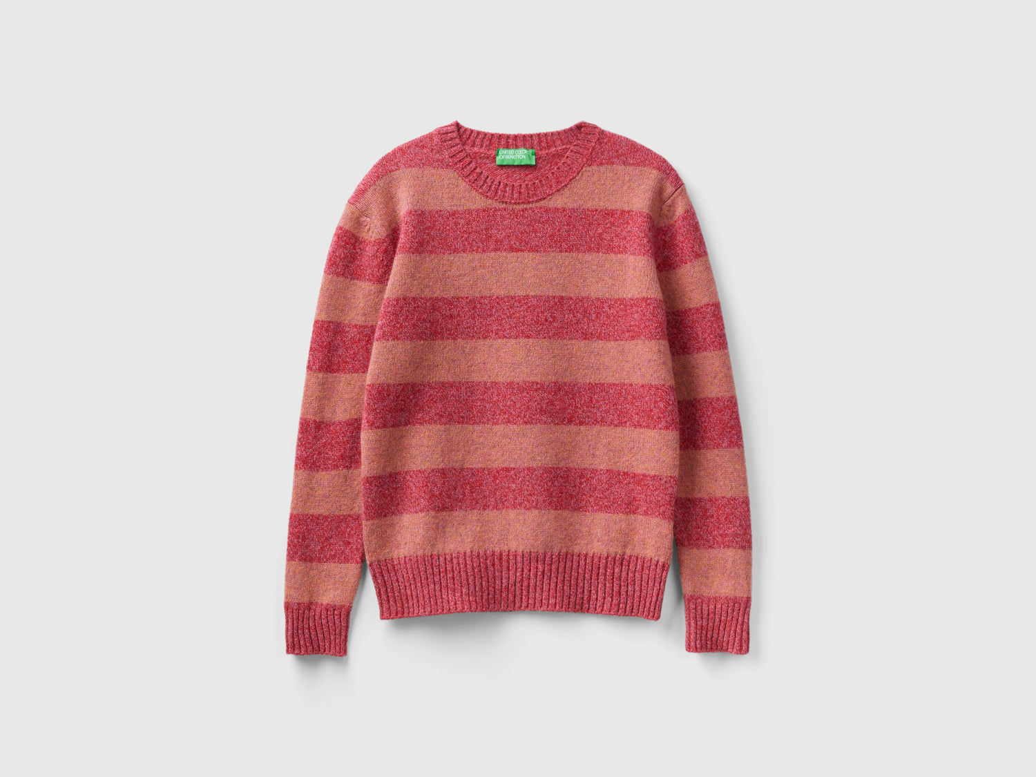Maglia a righe in pura lana Shetland da donna multi-color | Benetton Outlet