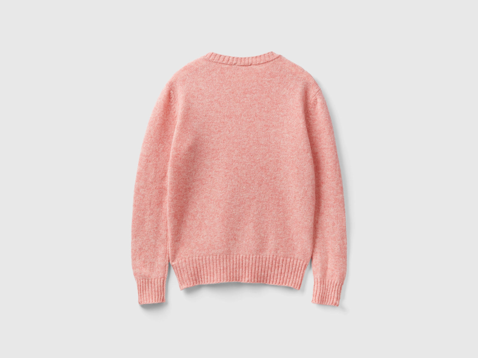 Maglia in pura lana Shetland da donna salmone 2 | Benetton Outlet