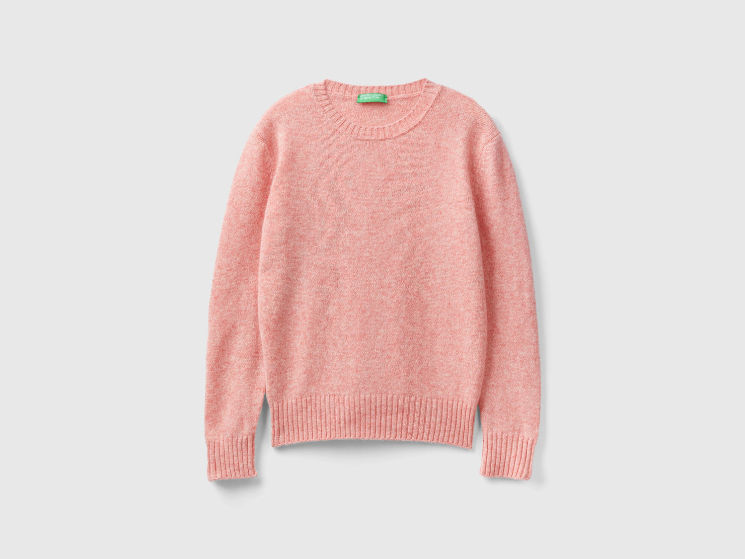 Maglia in pura lana Shetland da donna salmone | Benetton Outlet