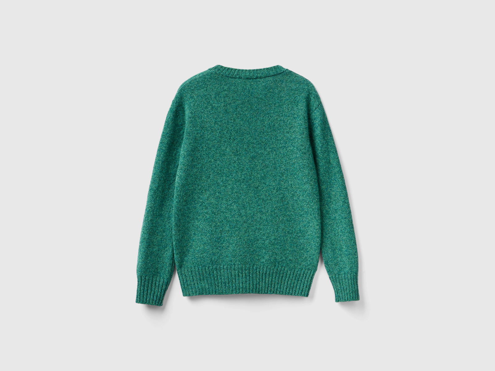 Maglia in pura lana Shetland da donna verde 2 | Benetton Outlet