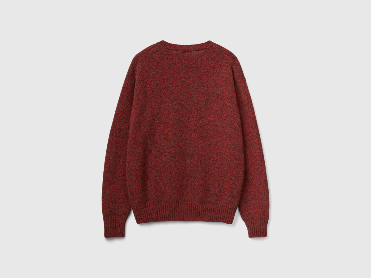 Maglia girocollo in pura lana Shetland