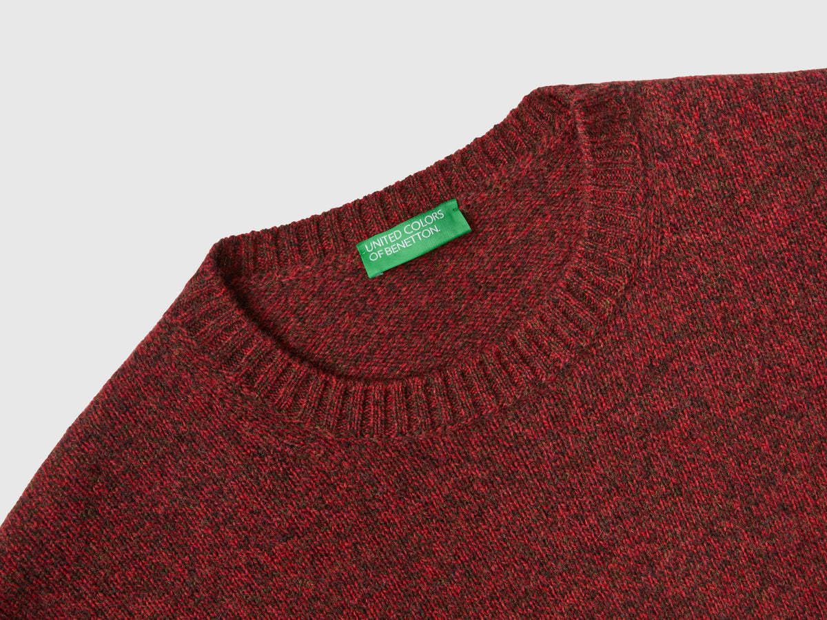 Maglia girocollo in pura lana Shetland