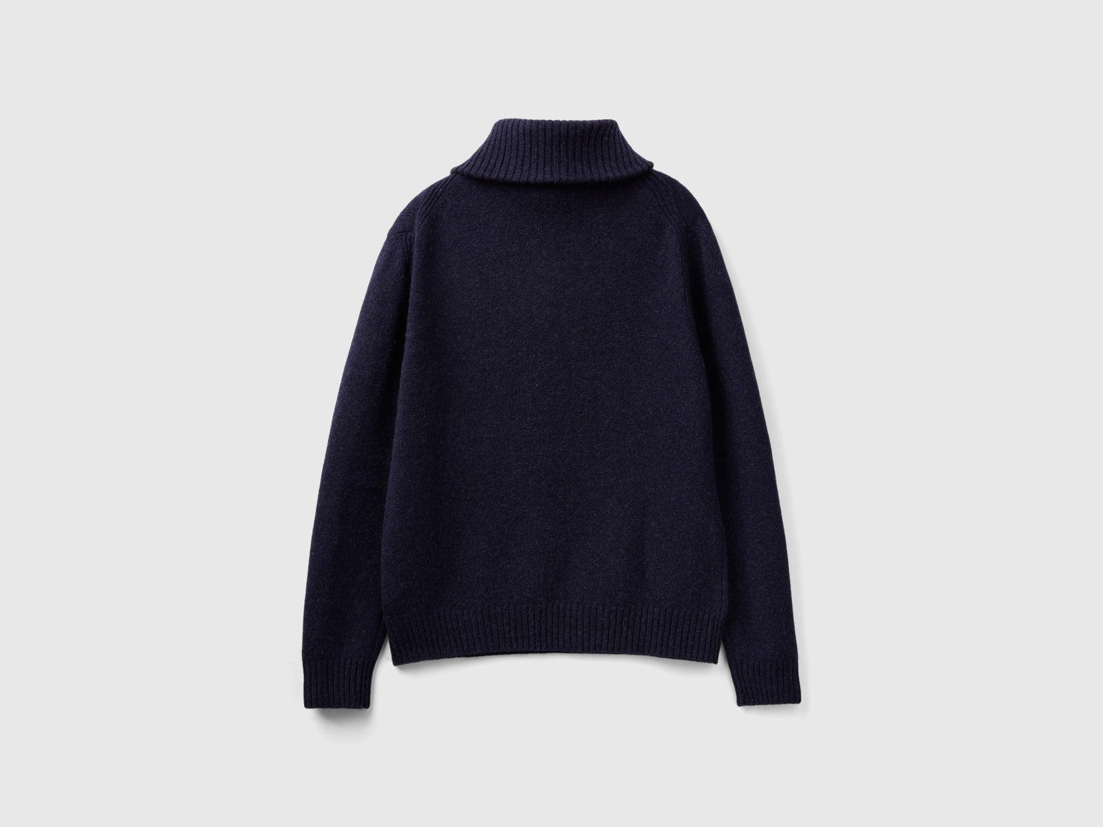 Pure Shetland wool sweater da uomo blu scuro 2 | Benetton Outlet