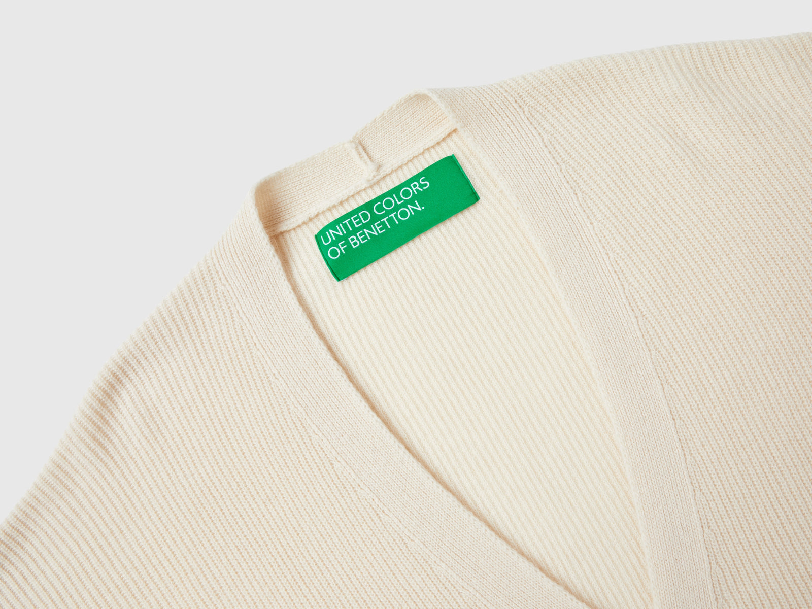 Cardigan over fit in misto lana da donna beige 3 | Benetton Outlet