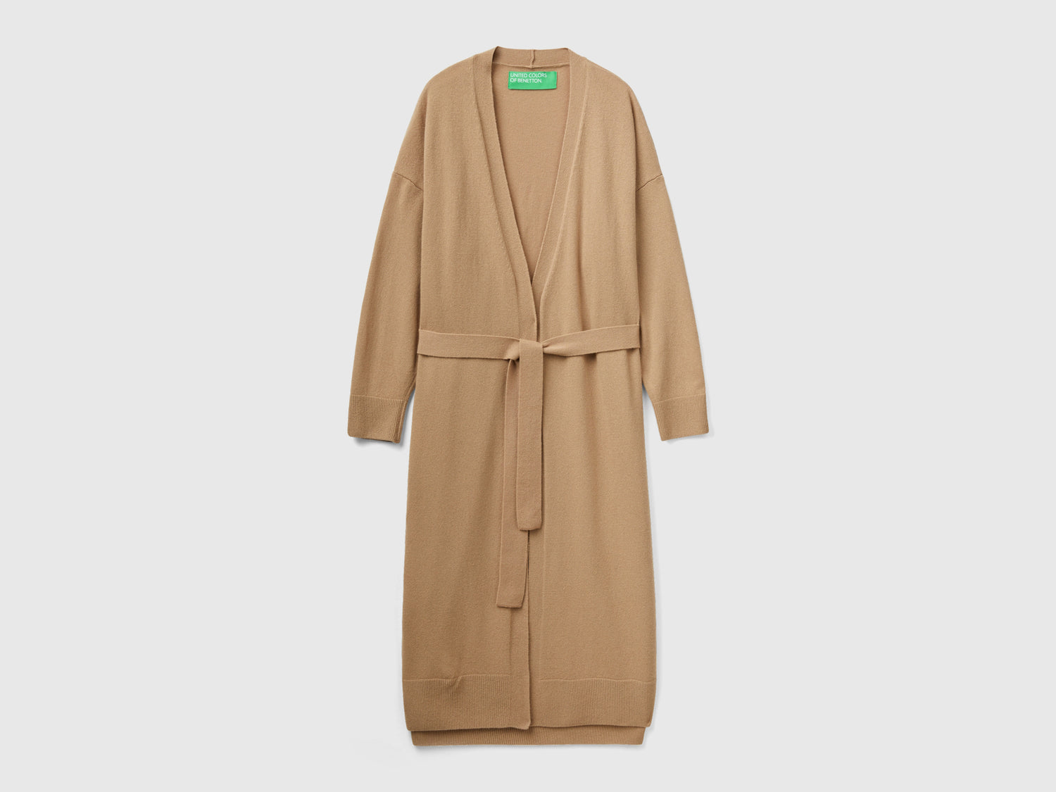 Midi cardigan with belt da donna cammello | Benetton Outlet