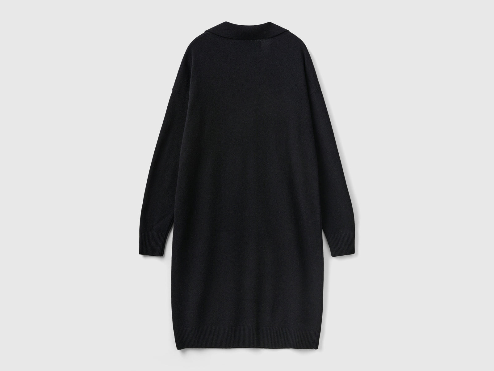 Abito in maglia con colletto da donna nero 2 | Benetton Outlet