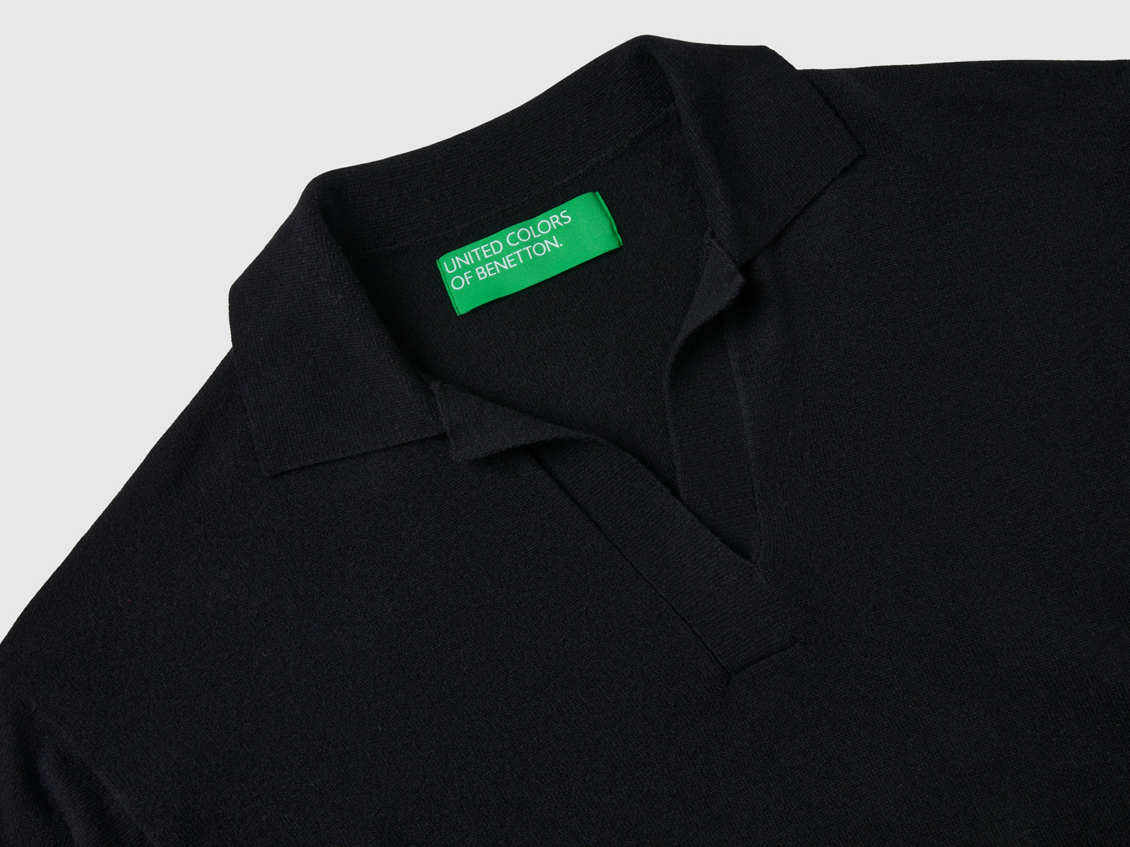 Abito in maglia con colletto da donna nero 3 | Benetton Outlet