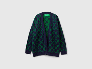 Cardigan reversibile con motivo onde