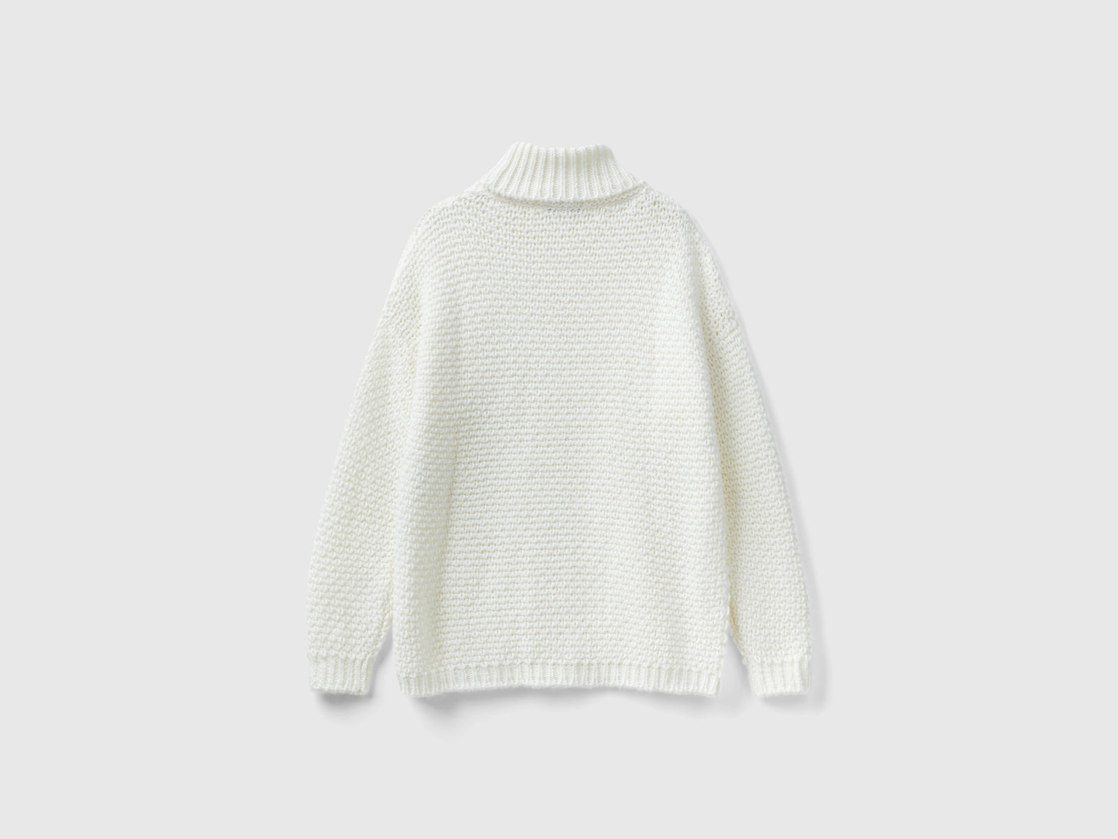 Dolcevita in misto lana e alpaca da donna bianco 2 | Benetton Outlet