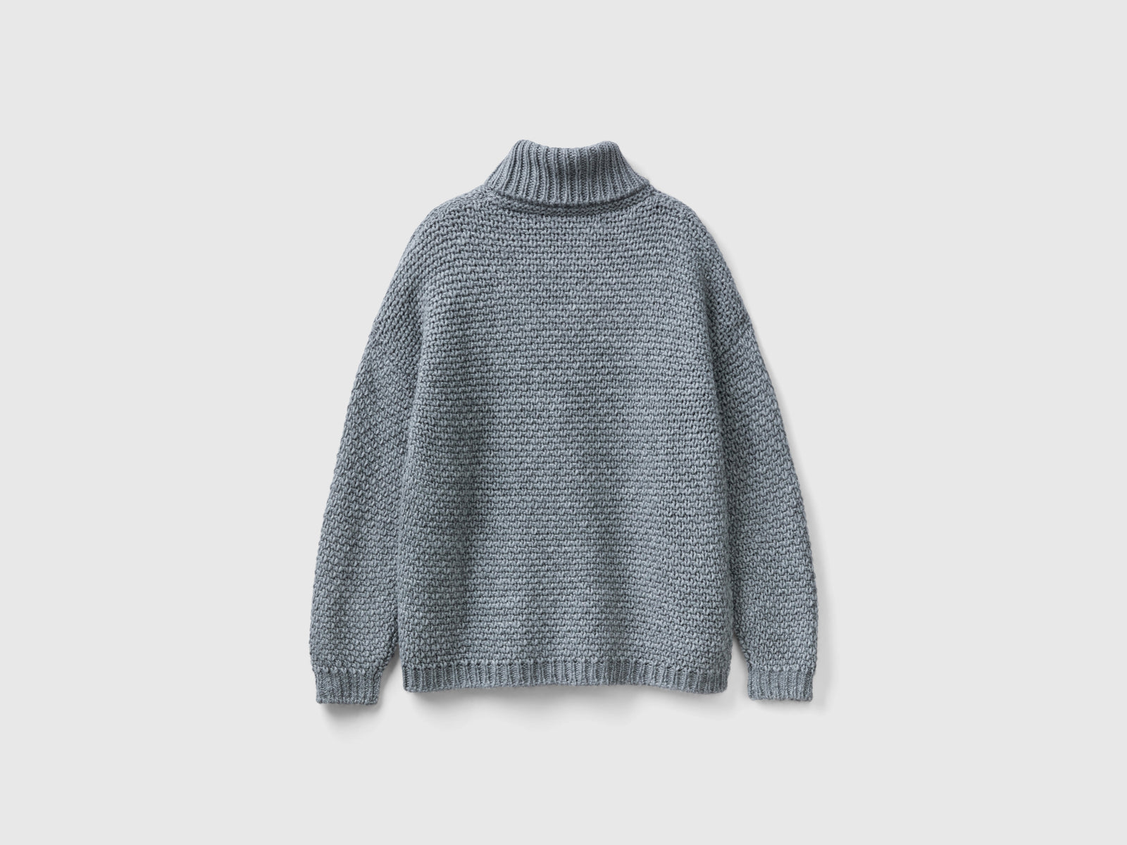 Dolcevita in misto lana e alpaca da donna grigio 2 | Benetton Outlet