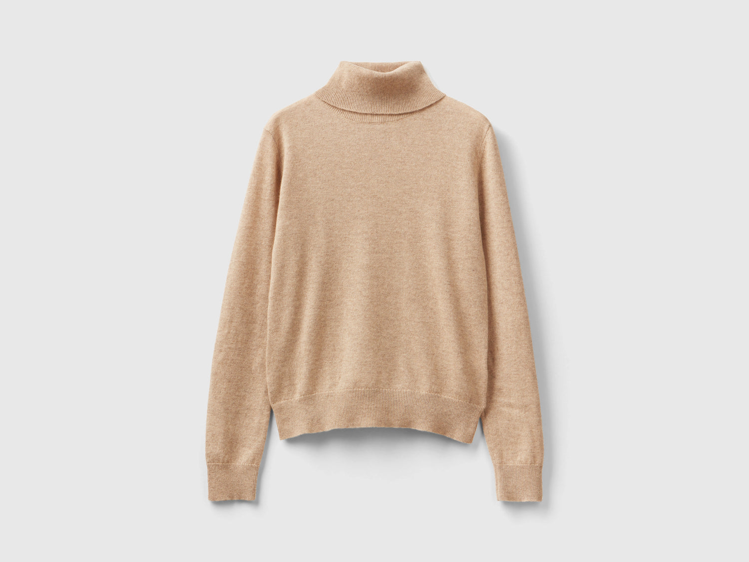 Dolcevita in puro cashmere da donna beige | Benetton Outlet