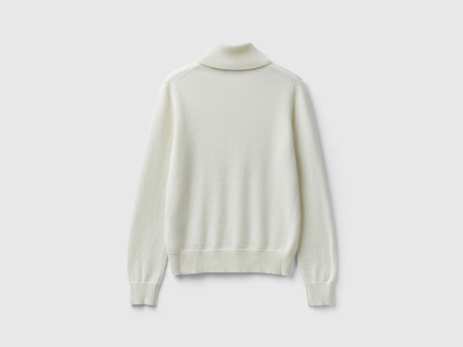 Dolcevita in puro cashmere da donna bianco panna 2 | Benetton Outlet