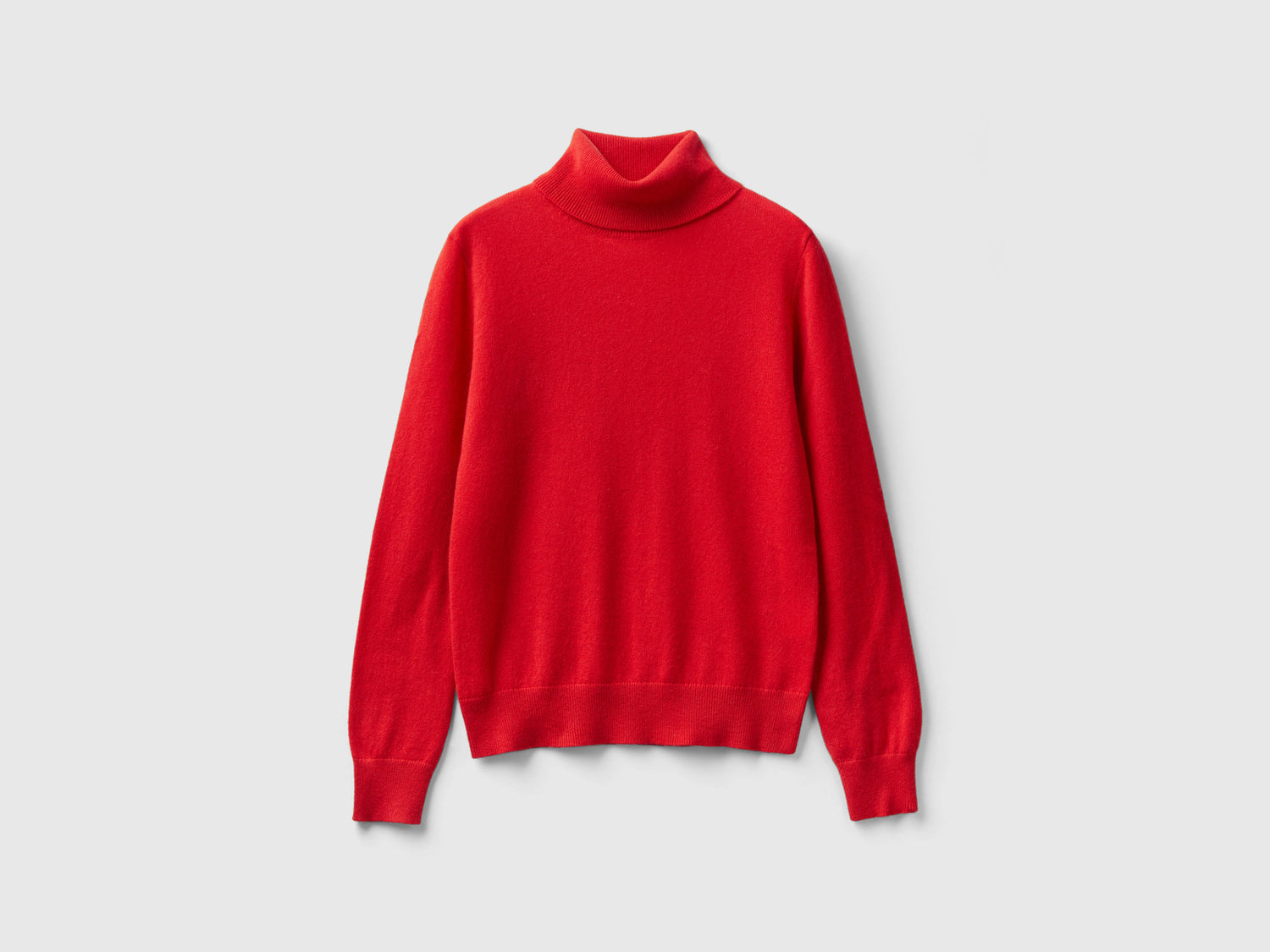 Dolcevita in puro cashmere da donna rosso corallo | Benetton Outlet