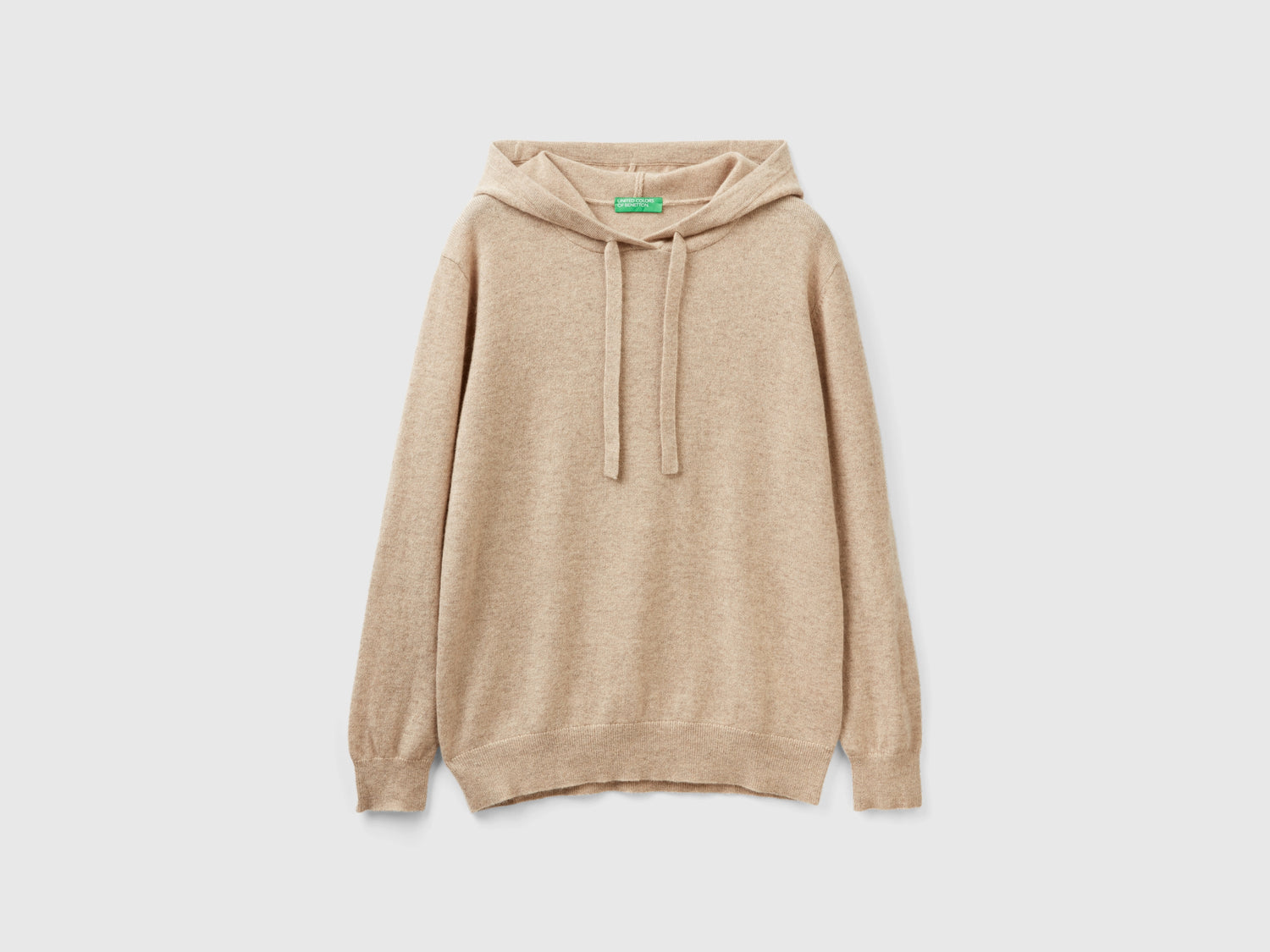 Maglia con cappuccio da donna beige | Benetton Outlet