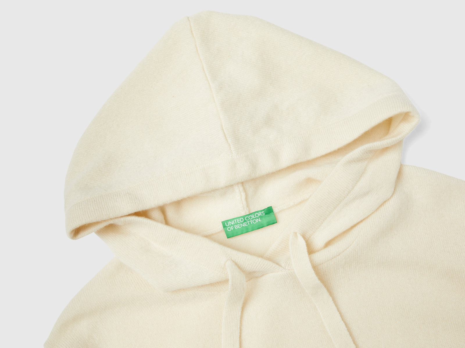 Maglia con cappuccio da donna bianco panna 3 | Benetton Outlet