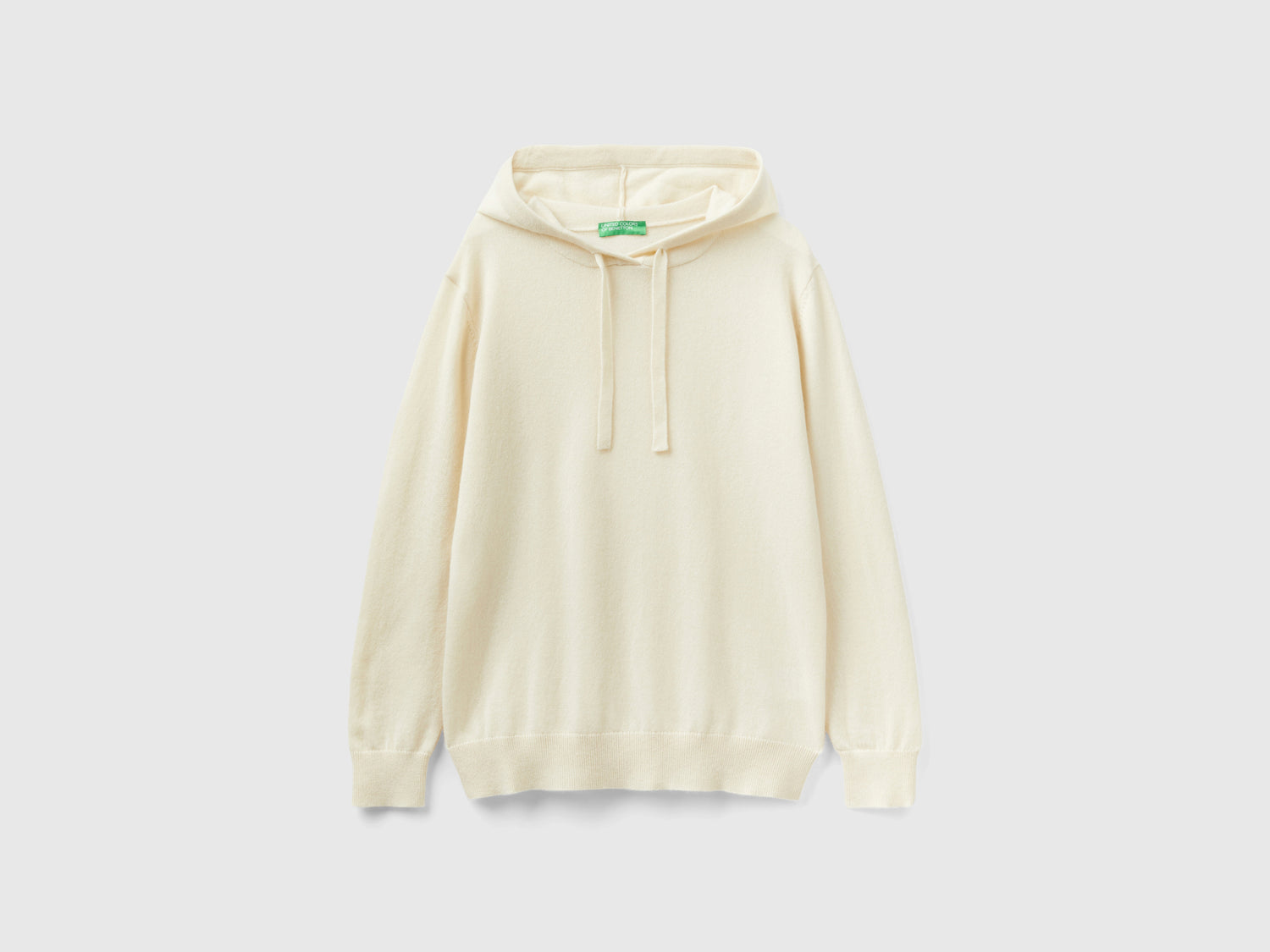 Maglia con cappuccio da donna bianco panna | Benetton Outlet