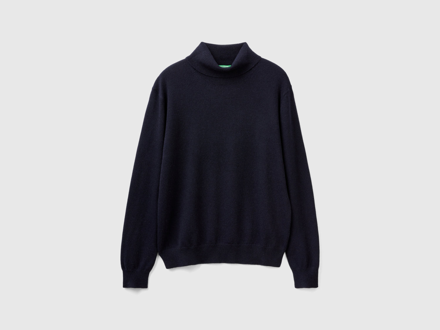 Dolcevita in puro cashmere da uomo blu scuro | Benetton Outlet