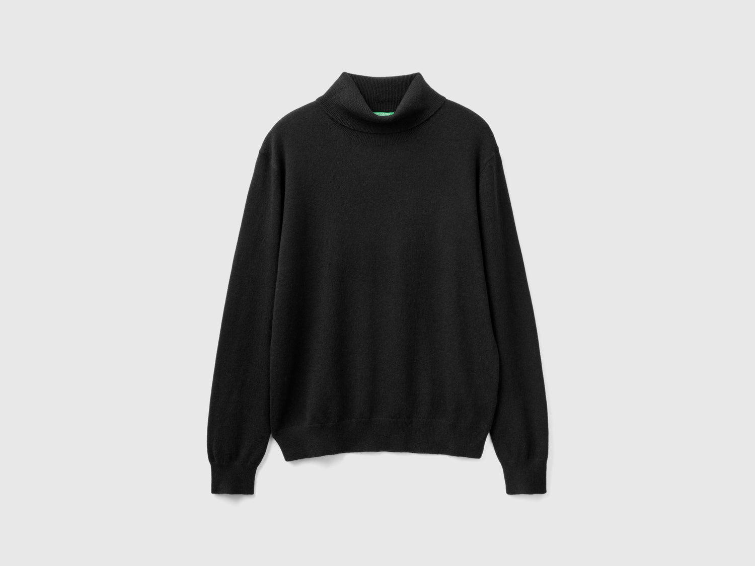Dolcevita in puro cashmere da uomo nero | Benetton Outlet