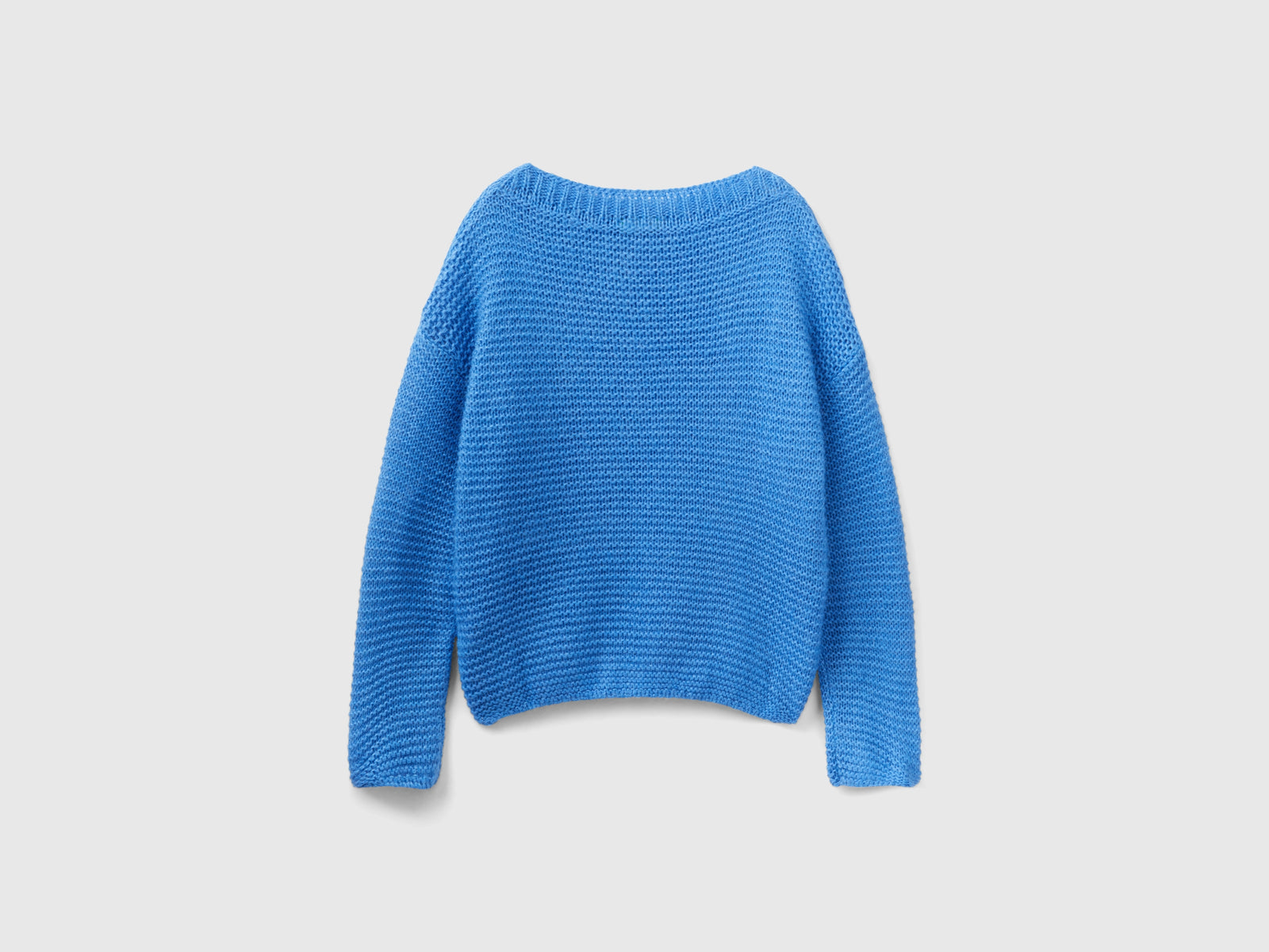 Maglia con scollo a barchetta da donna azzurro 2 | Benetton Outlet
