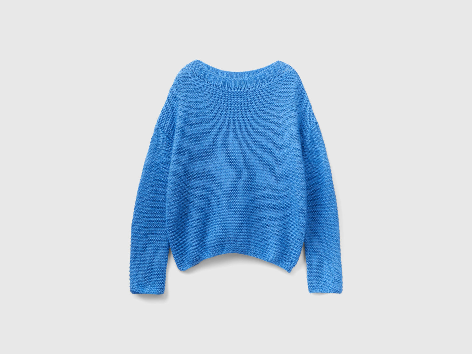 Maglia con scollo a barchetta da donna azzurro | Benetton Outlet