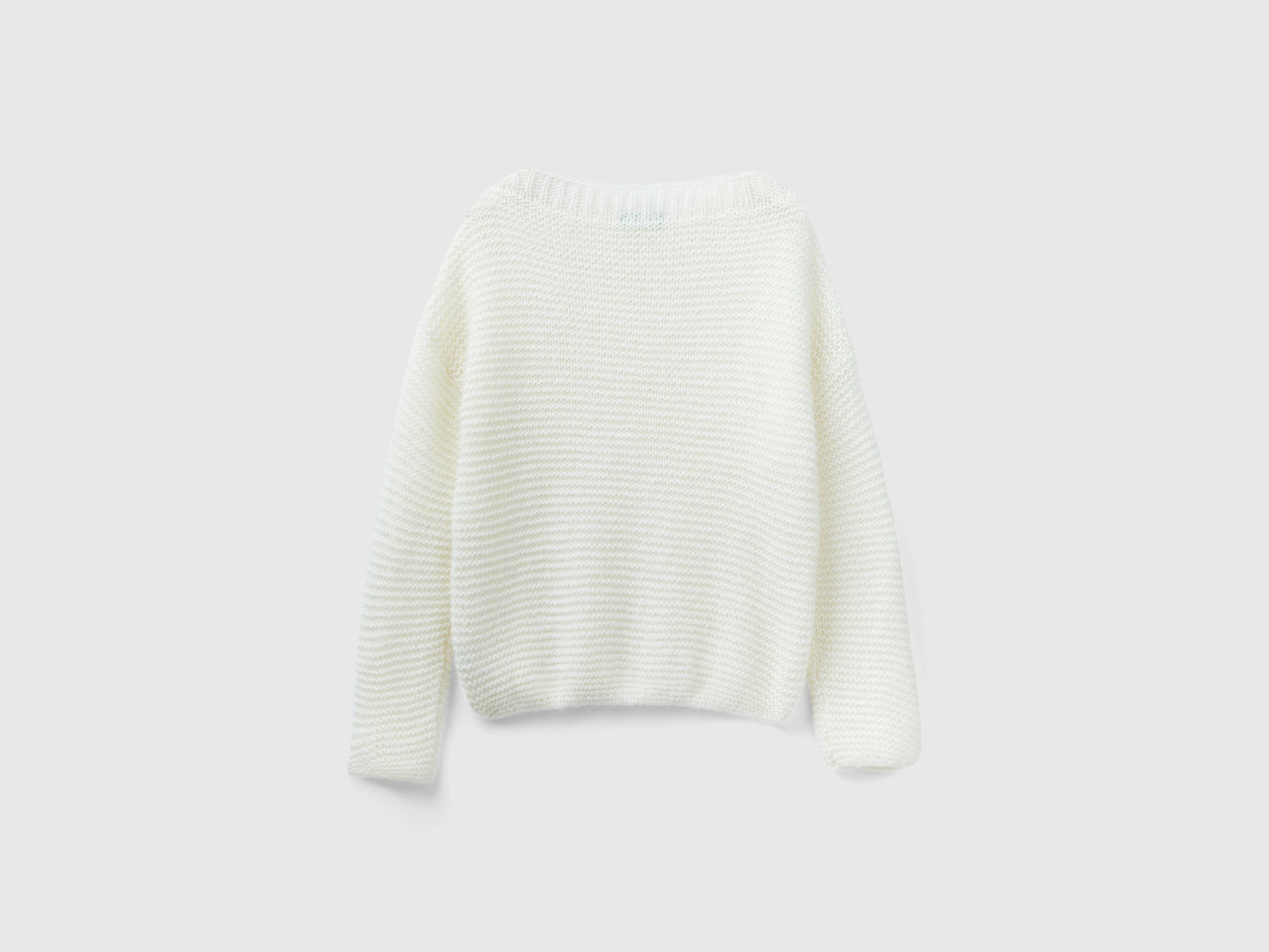 Maglia con scollo a barchetta da donna bianco 2 | Benetton Outlet