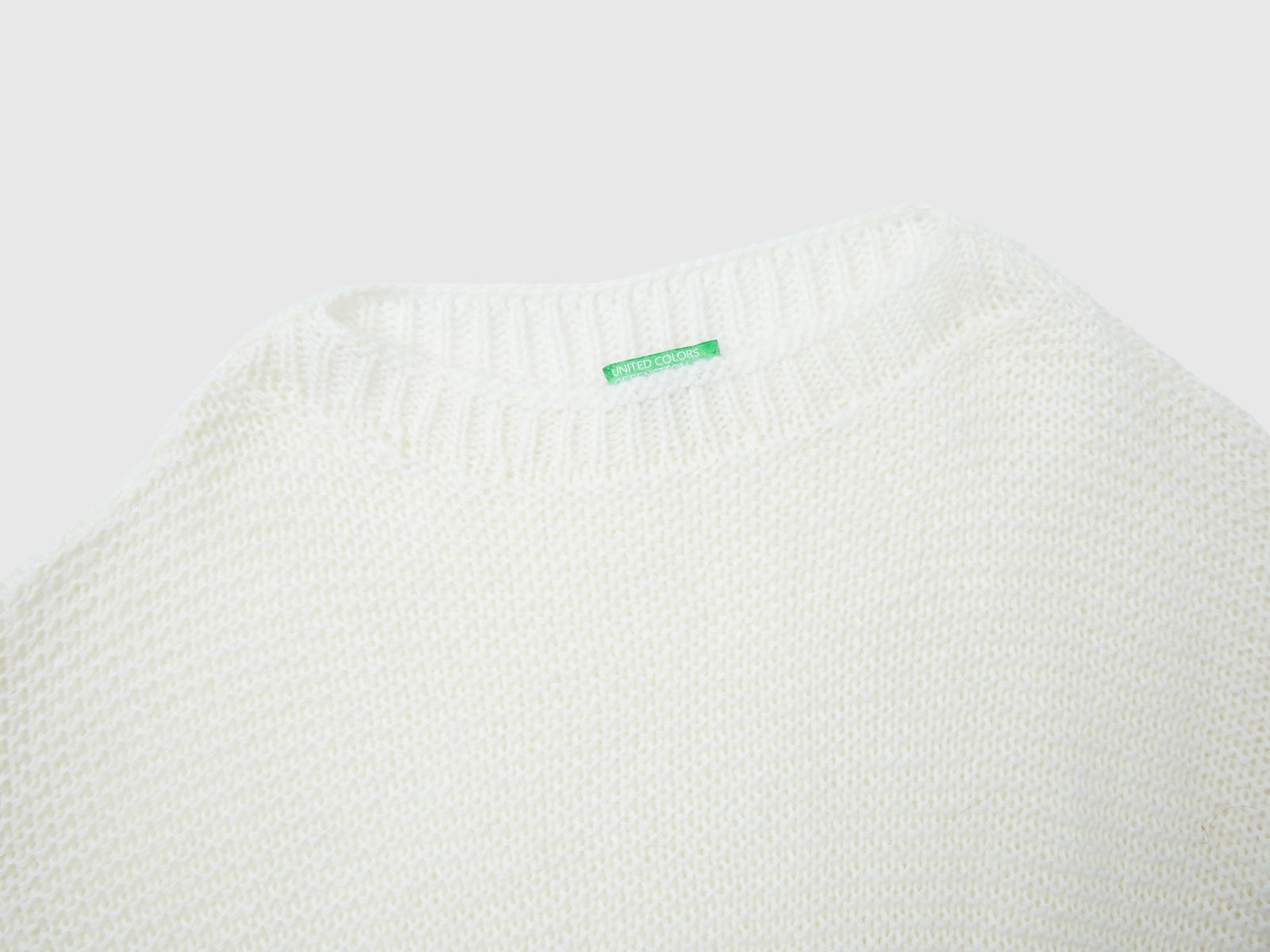 Maglia con scollo a barchetta da donna bianco 3 | Benetton Outlet