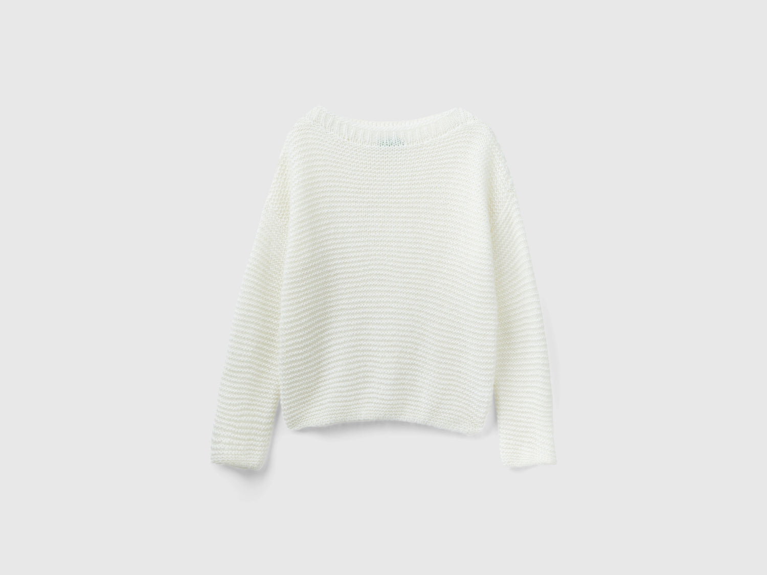 Maglia con scollo a barchetta da donna bianco | Benetton Outlet