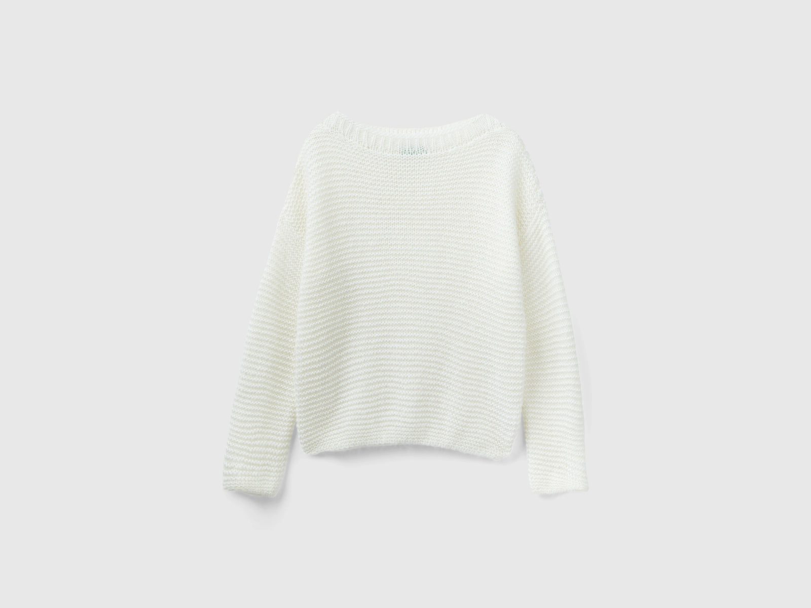 Maglia con scollo a barchetta da donna bianco | Benetton Outlet