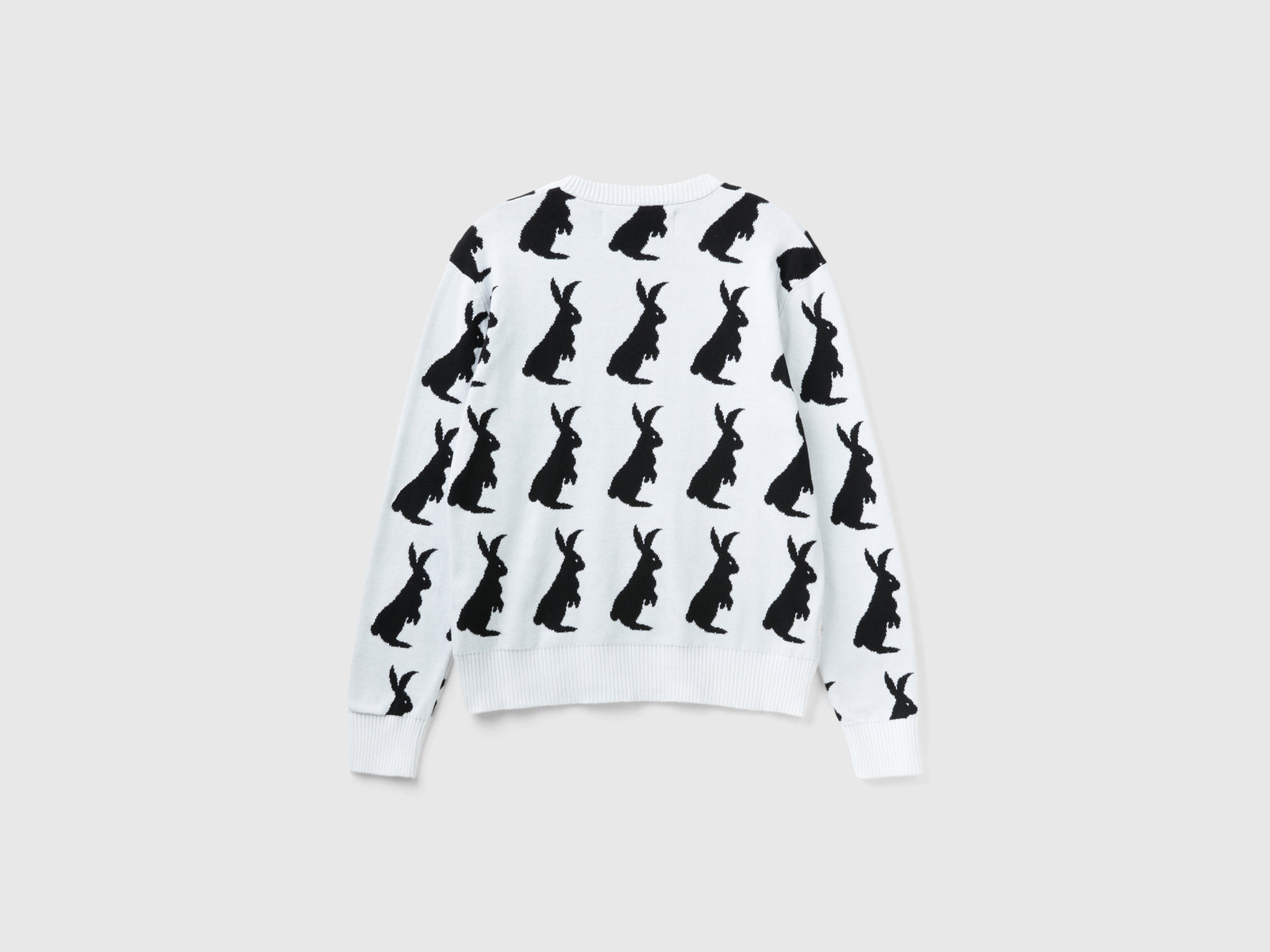 Maglia con pattern coniglio da uomo bianco 2 | Benetton Outlet
