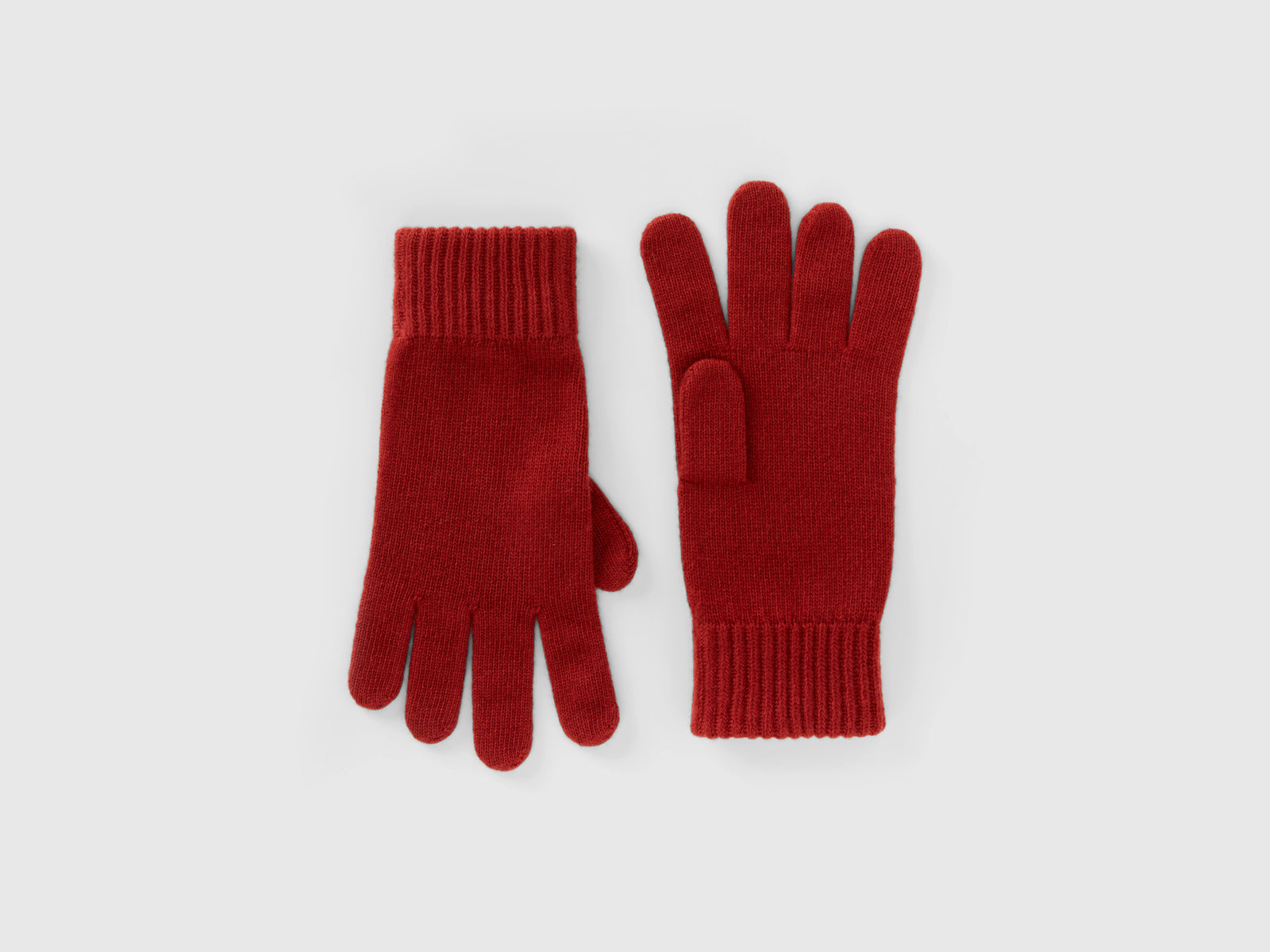 Guanti in pura lana vergine da uomo bordeaux | Benetton Outlet
