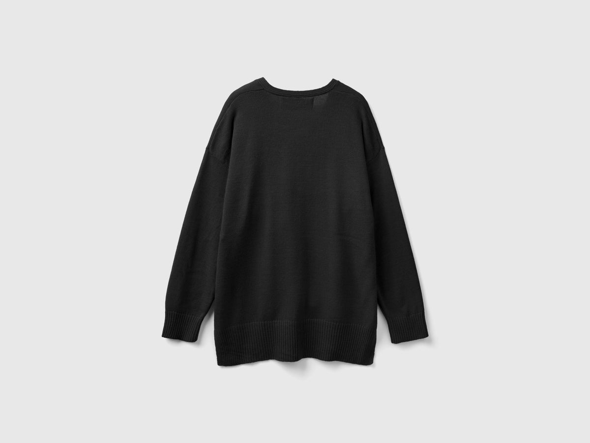 Maglia scollo a V over fit