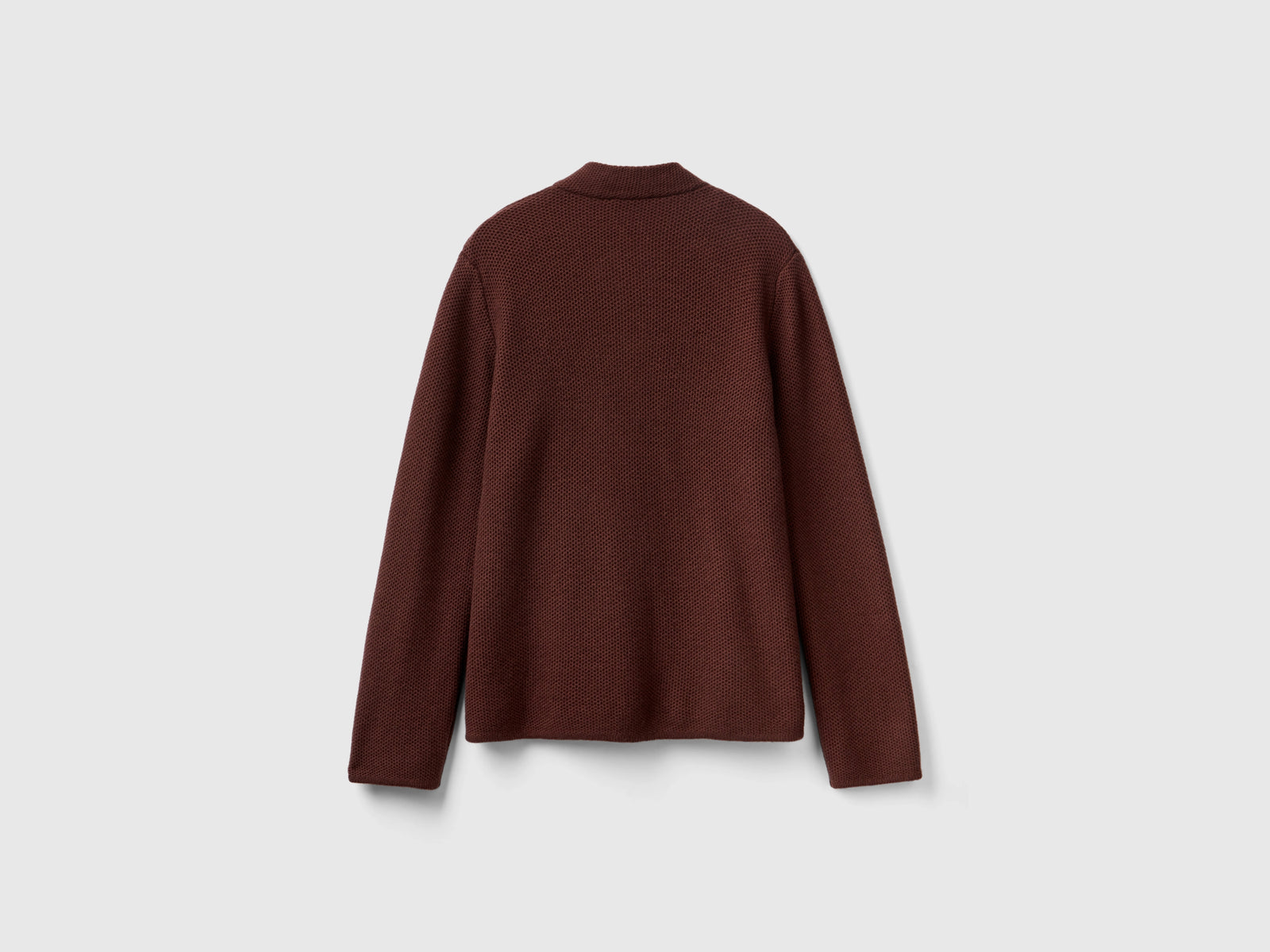 Giacca in maglia misto lana e cashmere da donna marrone scuro 2 | Benetton Outlet
