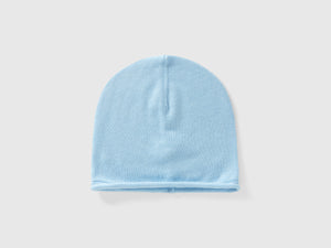 Cappello celeste in misto cashmere