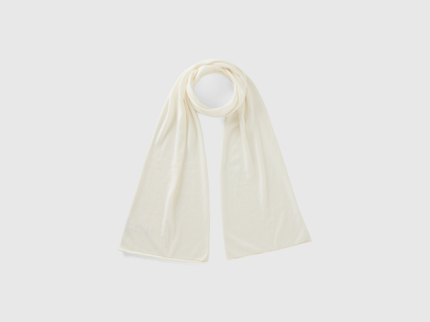Sciarpa in misto cashmere da donna bianco panna | Benetton Outlet