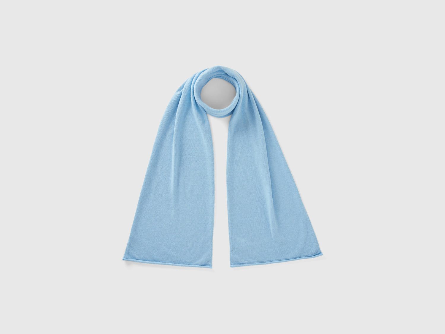 Bufanda de mezcla de cachemira azul claro da donna azzurro | Benetton Outlet