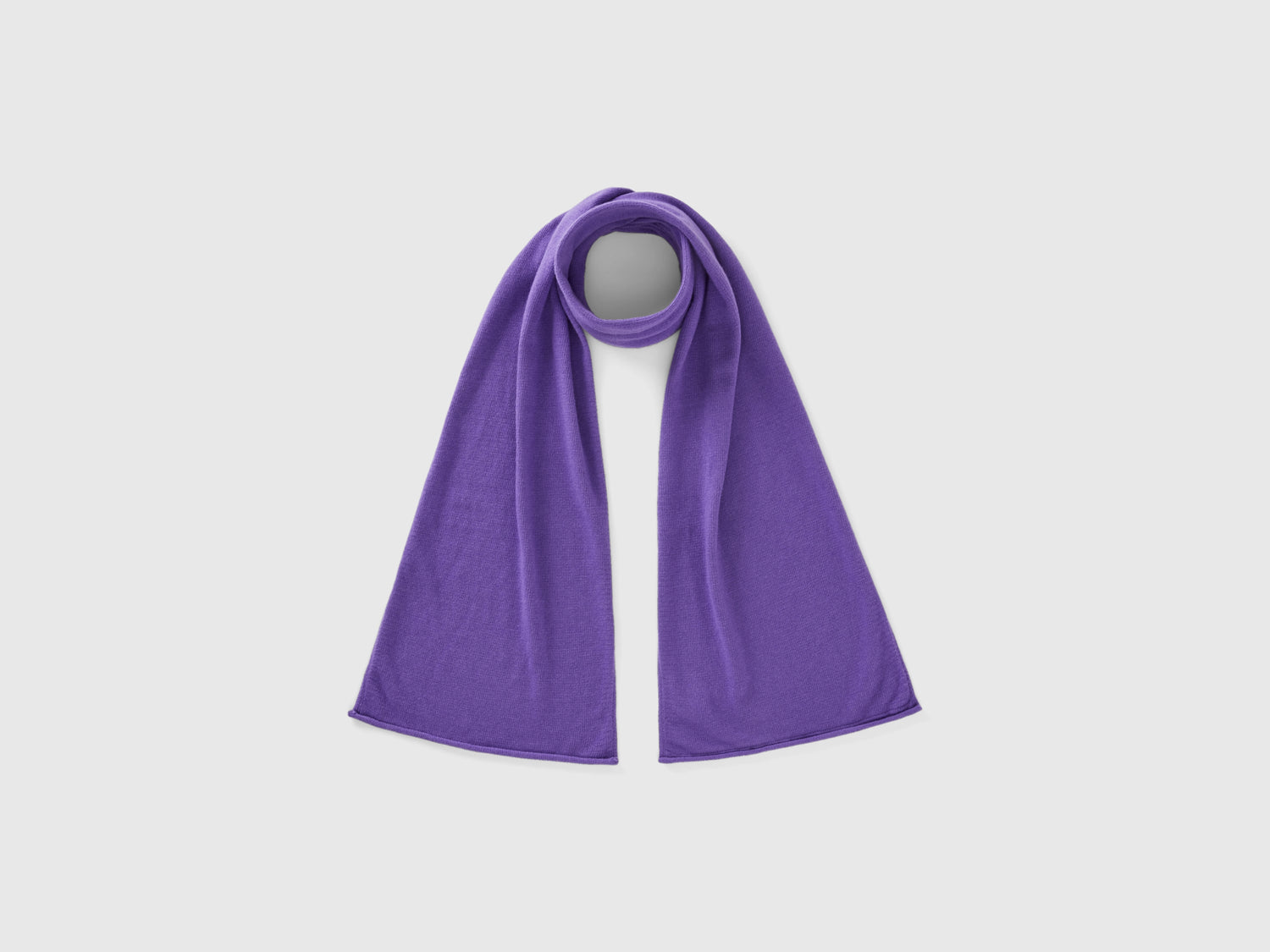 Bufanda de mezcla de cachemira da donna viola | Benetton Outlet