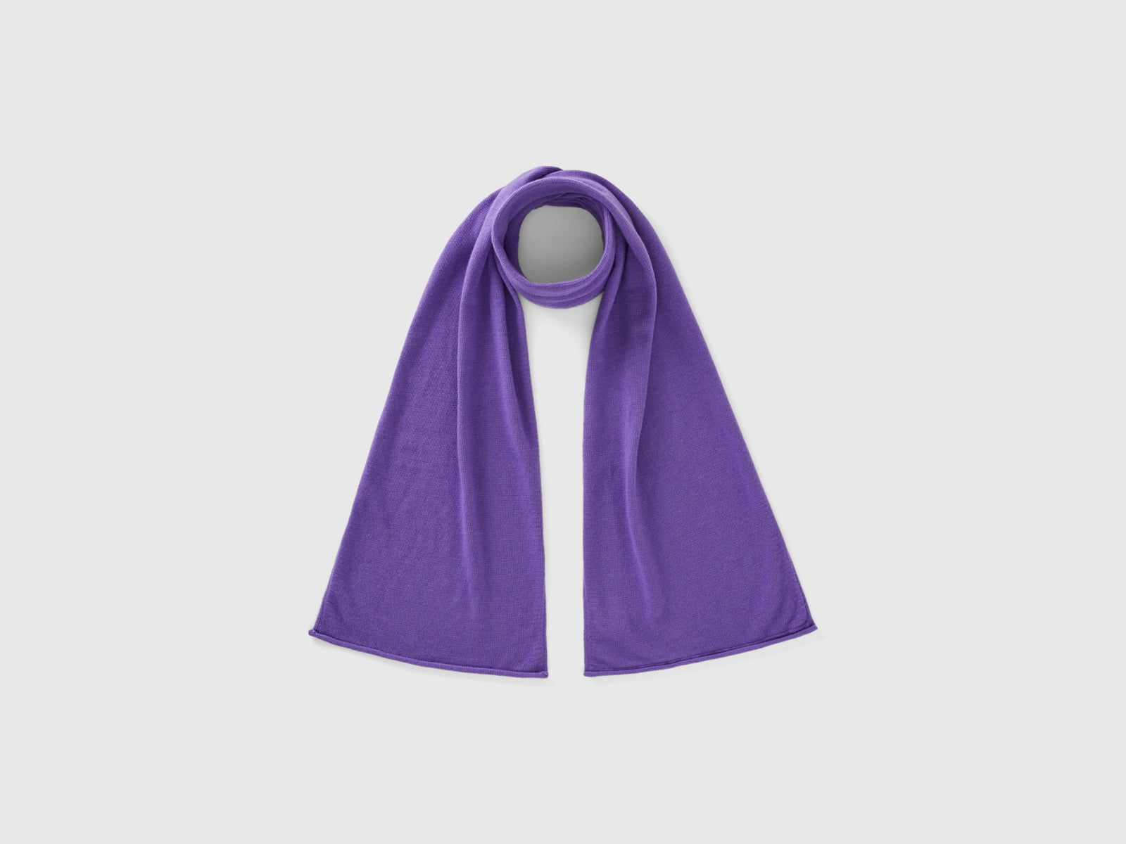 Bufanda de mezcla de cachemira da donna viola | Benetton Outlet