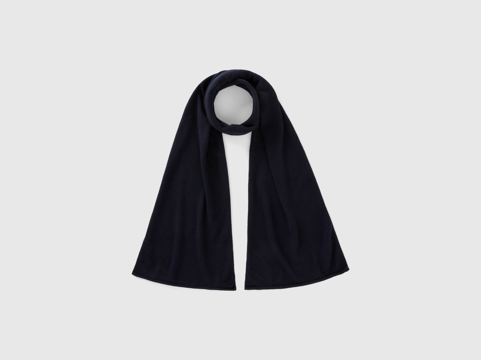 Bufanda de mezcla de cachemira da donna blu scuro | Benetton Outlet