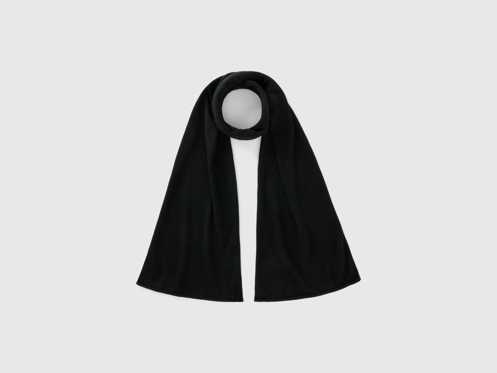 Bufanda de mezcla de cachemira da donna nero | Benetton Outlet
