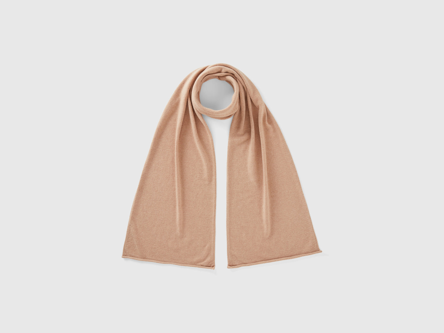 Bufanda de mezcla de cachemira da donna beige | Benetton Outlet