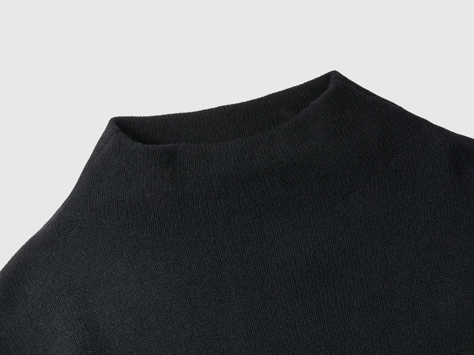 Vestito midi in misto cashmere da donna nero 3 | Benetton Outlet