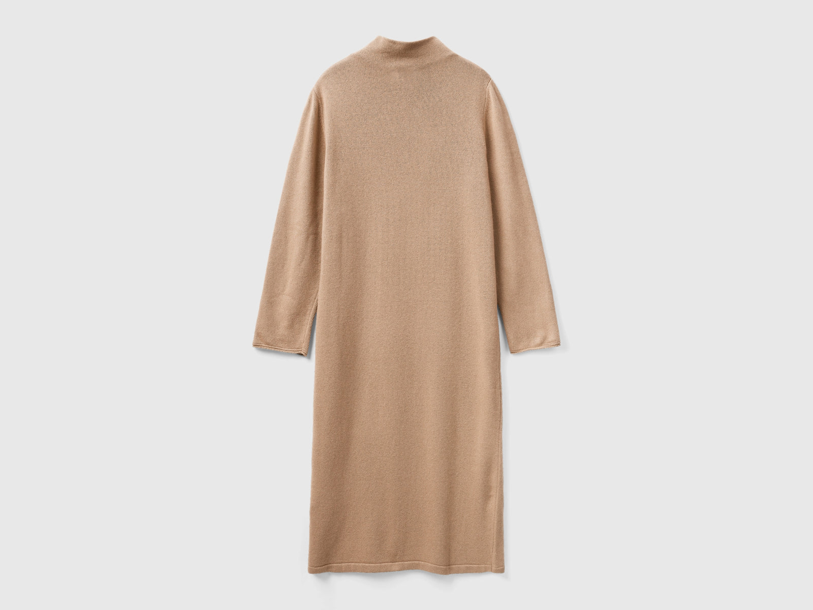 Vestito midi in misto cashmere da donna beige 2 | Benetton Outlet