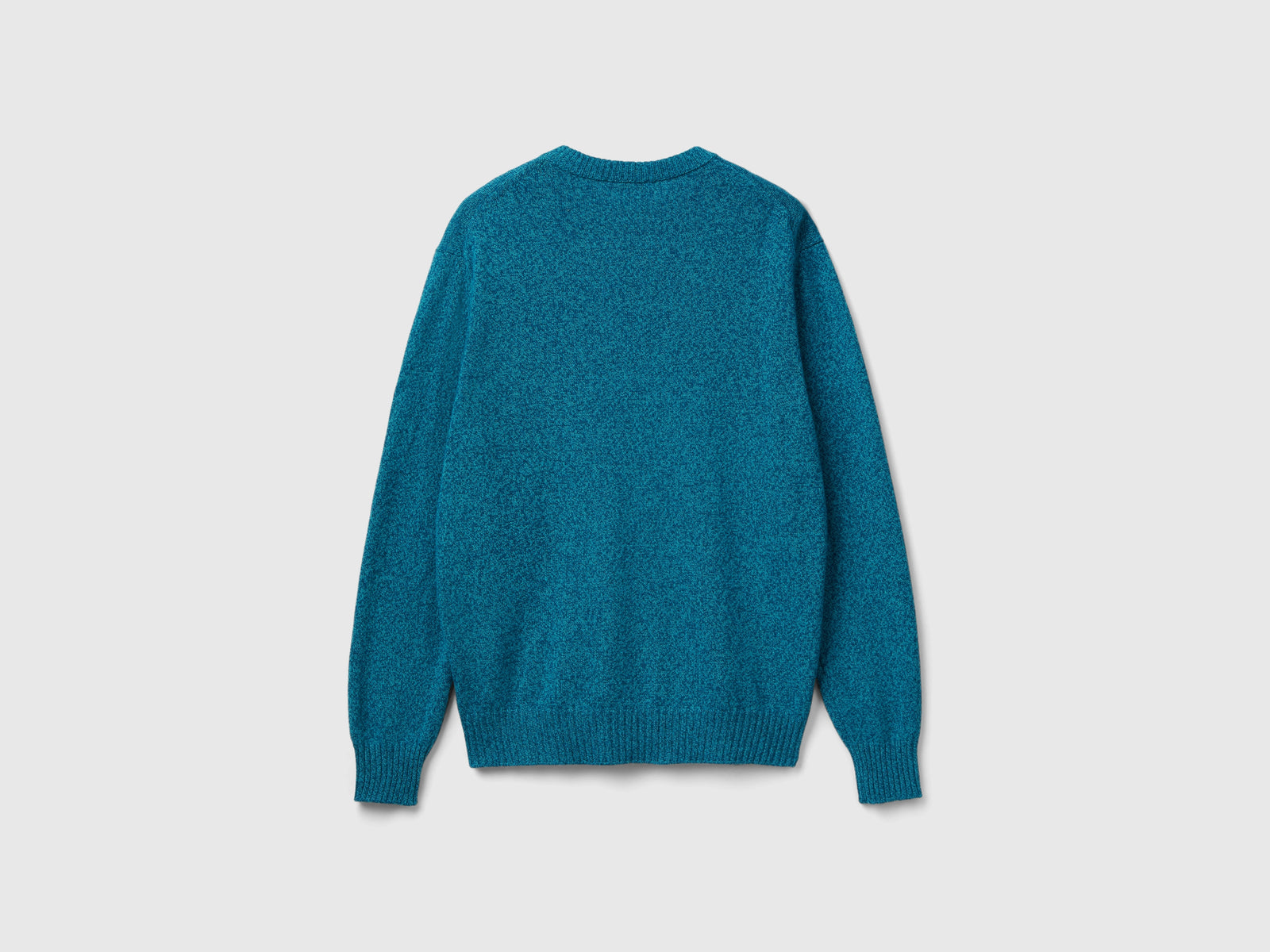 Maglia girocollo in misto lana e cashmere da uomo blu 2 | Benetton Outlet