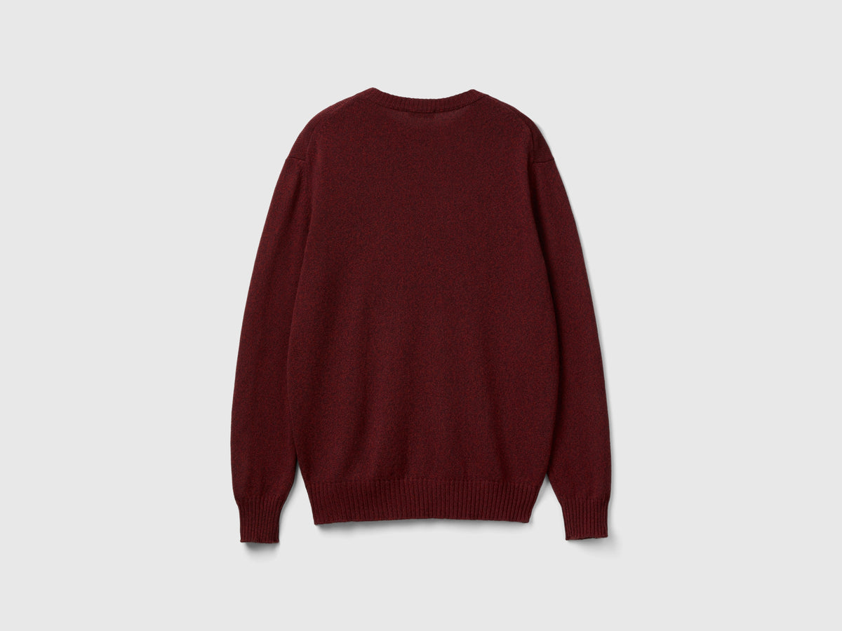 Maglia girocollo in misto lana e cashmere