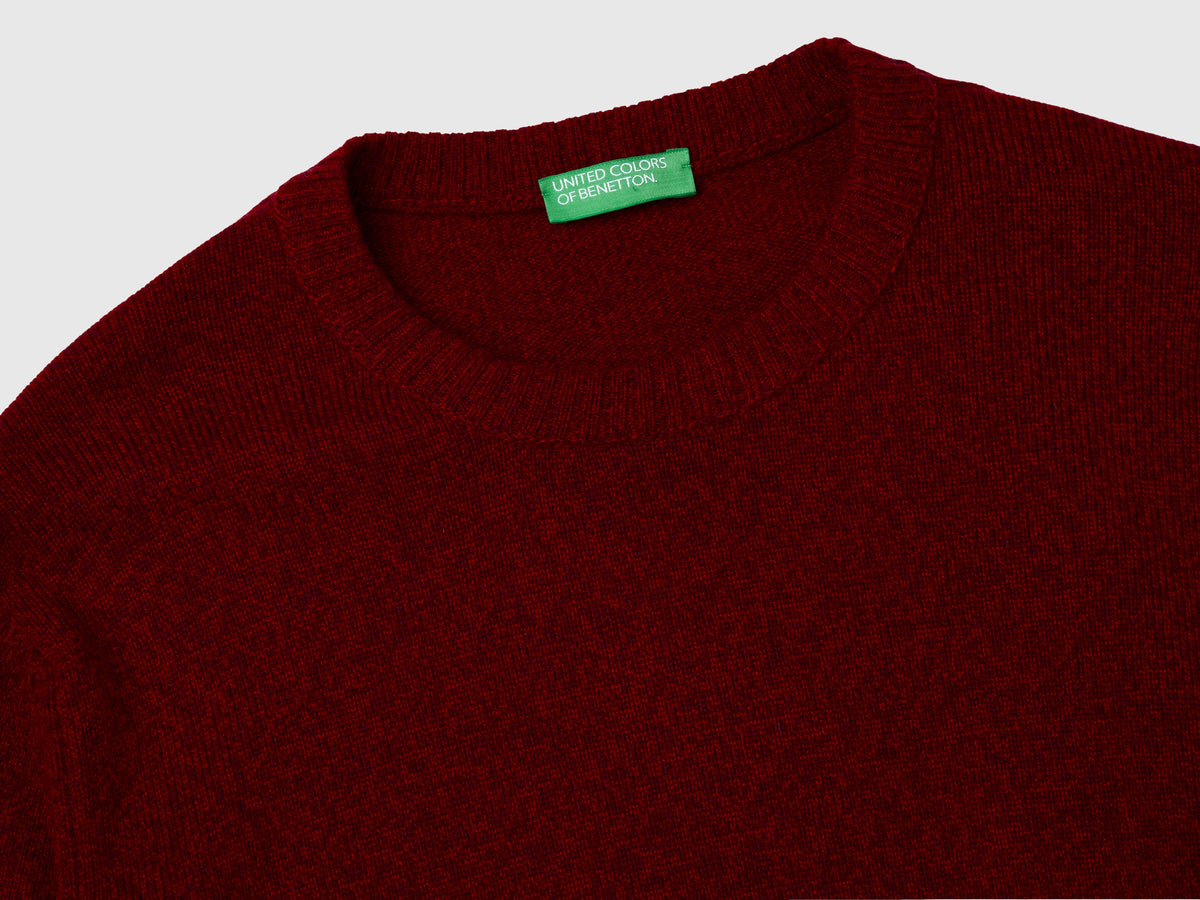 Maglia girocollo in misto lana e cashmere