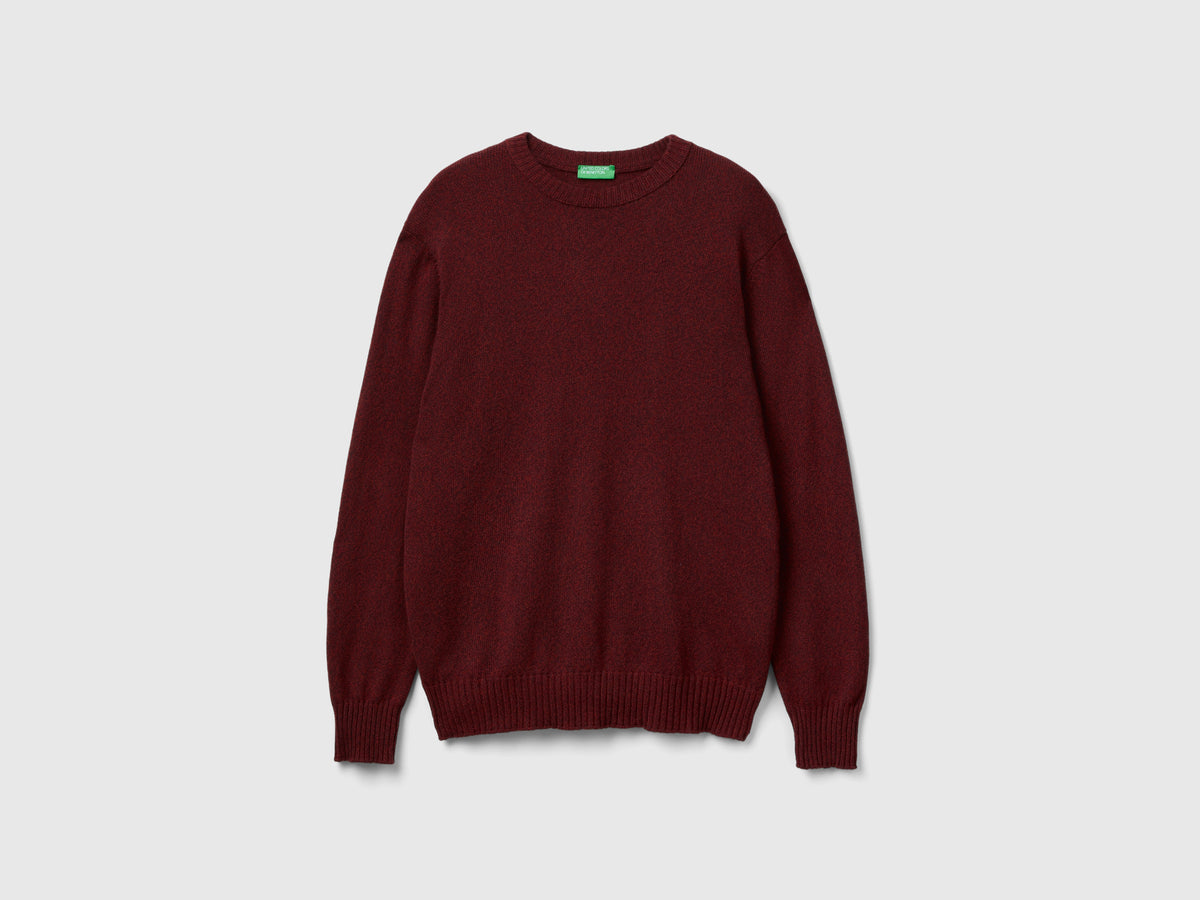 Maglia girocollo in misto lana e cashmere