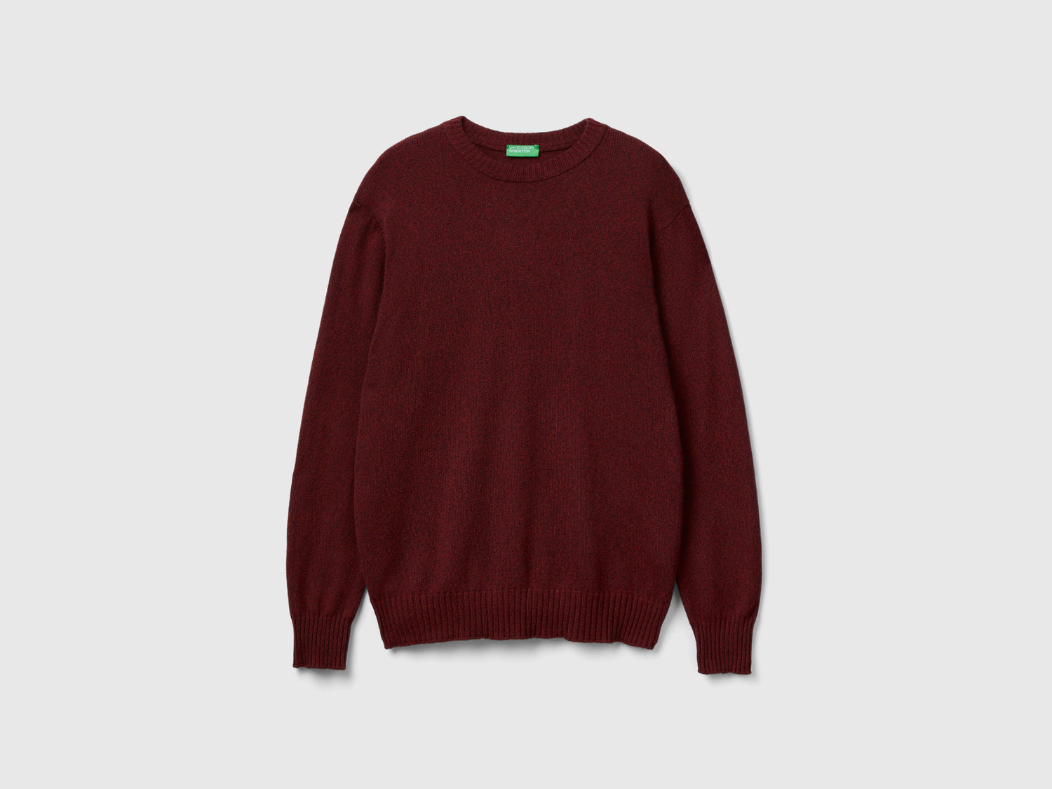 Maglia girocollo in misto lana e cashmere da uomo rosso | Benetton Outlet