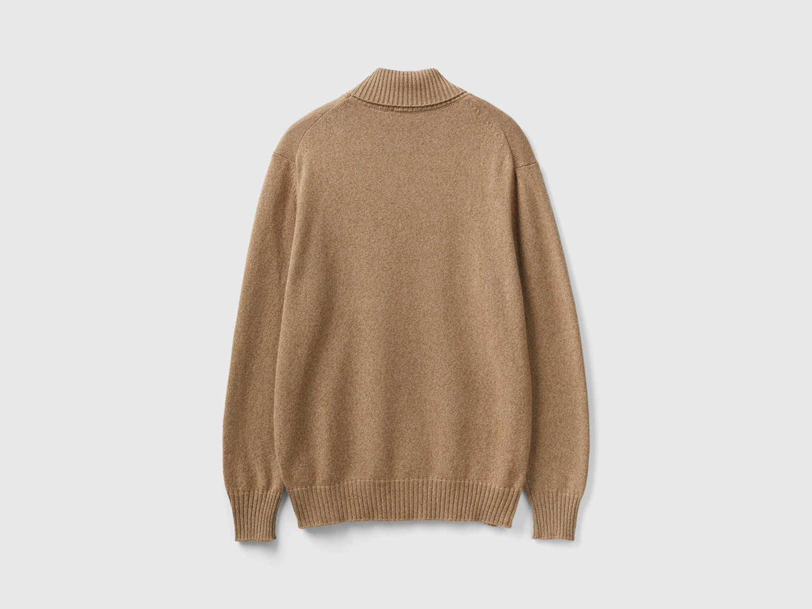 Dolcevita in misto lana e cashmere da uomo beige 2 | Benetton Outlet